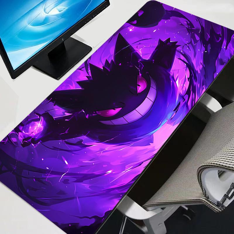 Mouse Pad Professional eSports Game Players Speed Lock Edge Rubber Game Desk Mousepad Pokemon Pikachu Gengar Keyboard Mat