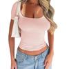 Summer Sexy Hot Girl Sport Short-sleeved Slimming Street Style Women's Top