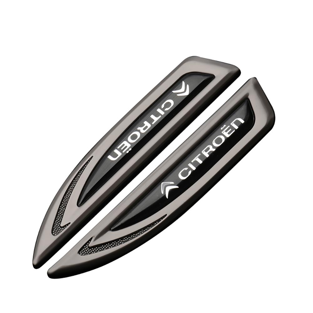 2 Stück Auto Styling Karosserie Kotflügel Messer Emblem Metall Plakette Aufkleber für Citroen C4 Picasso Xsara C5 Aircross Cactus C1 C2 C3 C6 C8
