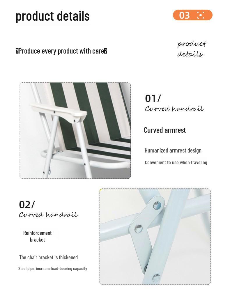 Portable Outdoor Reclining Camp Chair for Adults