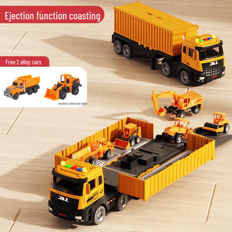 Kids  Educational Oversized Toy Car: Transformable Engineering Truck with Storage - Excavator, Forklift & More
