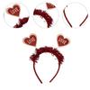 Woman Teens Tinsel Valentines Headband Hair Hoop Girls Banquet Party Hairband