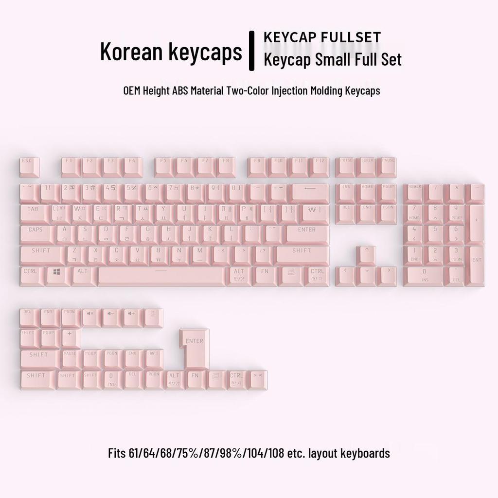 Korean Translucent Mechanical Keyboard Keycaps - Black & White