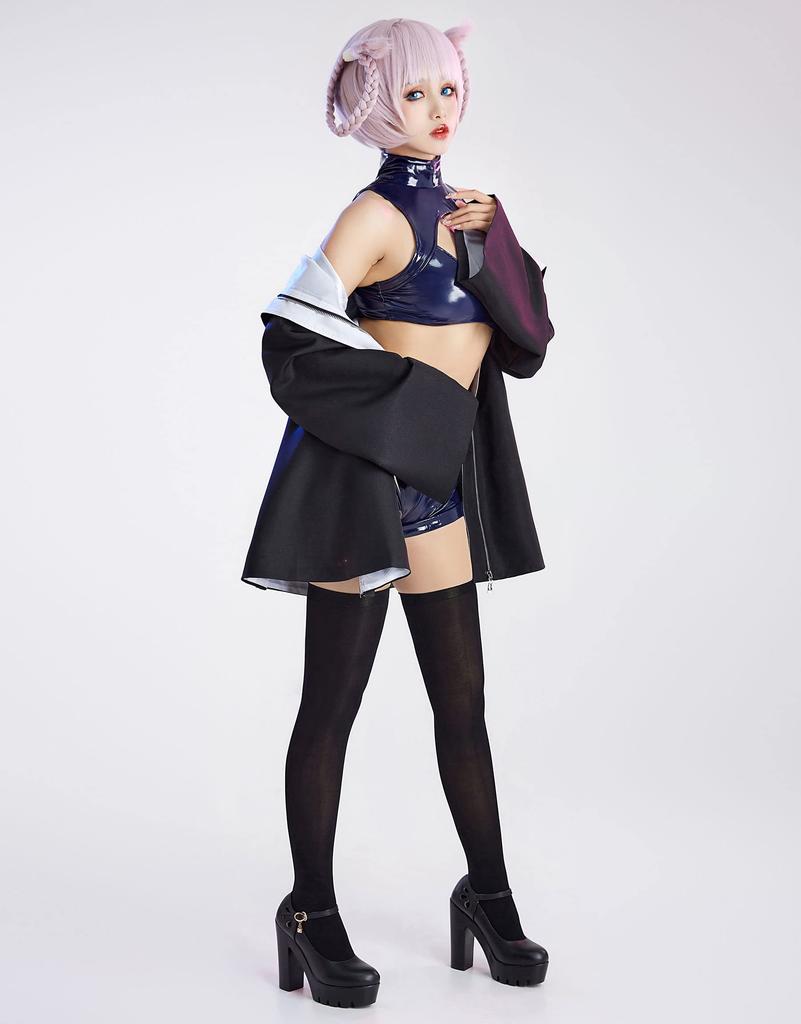 Miccostumes Anime Vampire Cosplay Full and Pants Women's Costume, Set, Coat, Top, (Small)