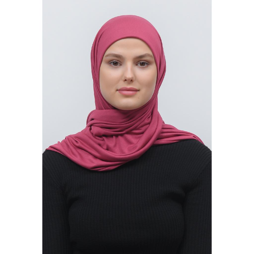 Hijab Combed Cotton Shawl Plain Black