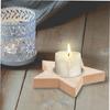 Love-heart Christmas Wooden Candlestick Snowflake Love-heart Candle Ornaments  Christmas Dining