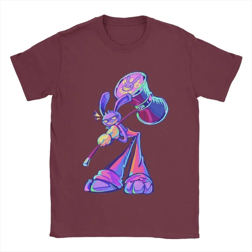 T-Shirt The Amazing Digital Circus TV Series 100% Cotton Tees Short Sleeve Jax and Big Hammer T Shirt O Neck Tops Summer