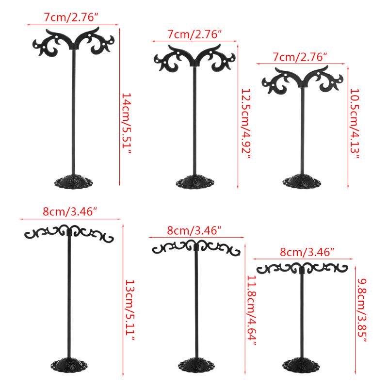 1 Set Shelf Display Rack Stand Holder Earrings Ear Stud Metal Organizer Storage Vintage Exquisite