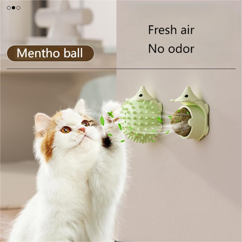 Cat Toy Hedgehog Scratching Cat Mint Ball Licking and Joyful Cat Self Relaxing Toy Pet Supplies