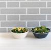 Minoru Pottery Mino Ware Albee 105-Pack Bowl Set (2 Colors, Navy and Beige) with Lids