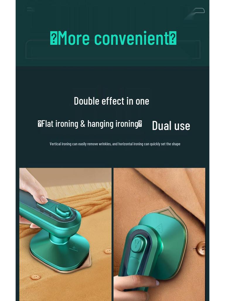 Portable Handheld Electric Steam Iron for Clothes - Mini Household Ironing Machine