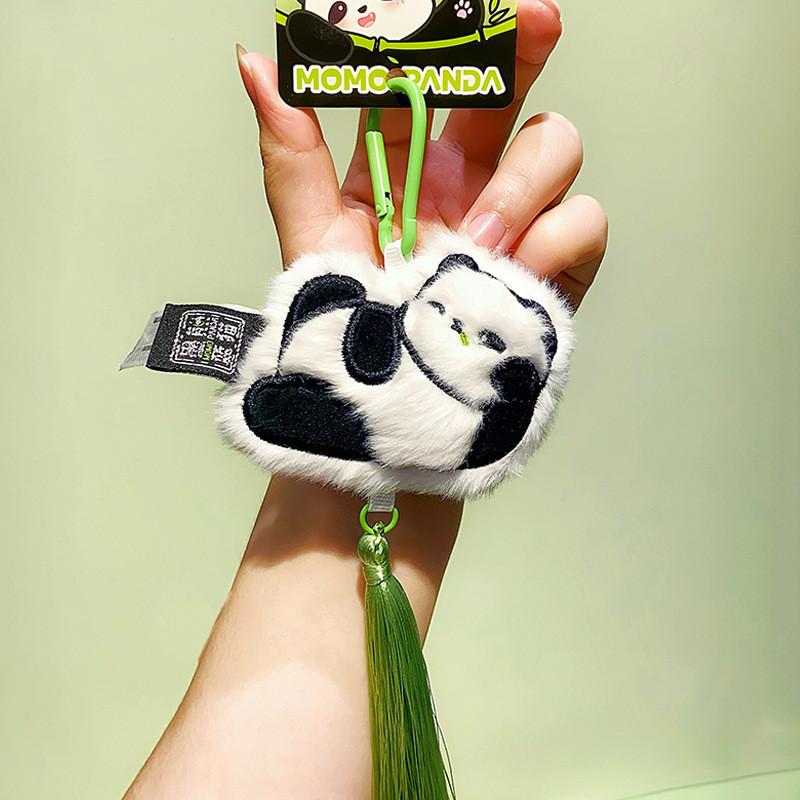 Aromatherapy Cartoon Panda Pendant With Plush Texture For Car And Decoration Bag