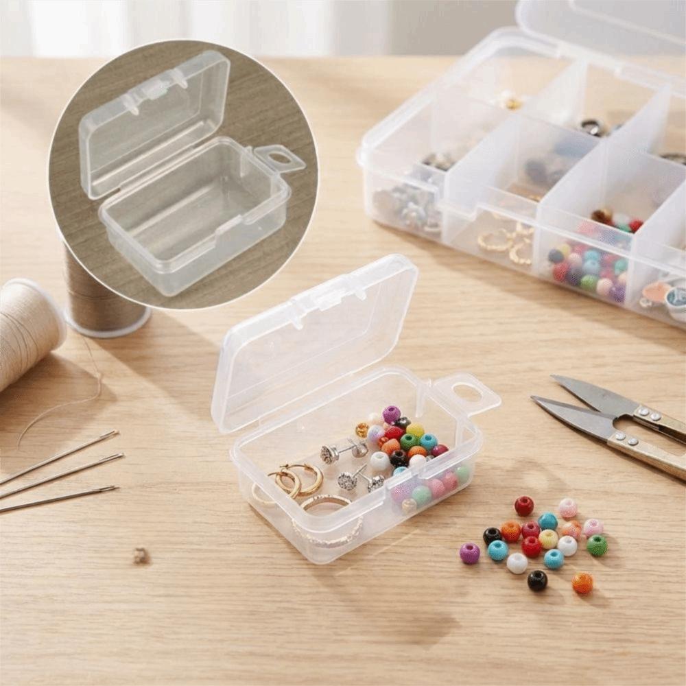 Flip Cover Transparent Storage Box Rectangle Sewing Storage Box  Jewelry Storage