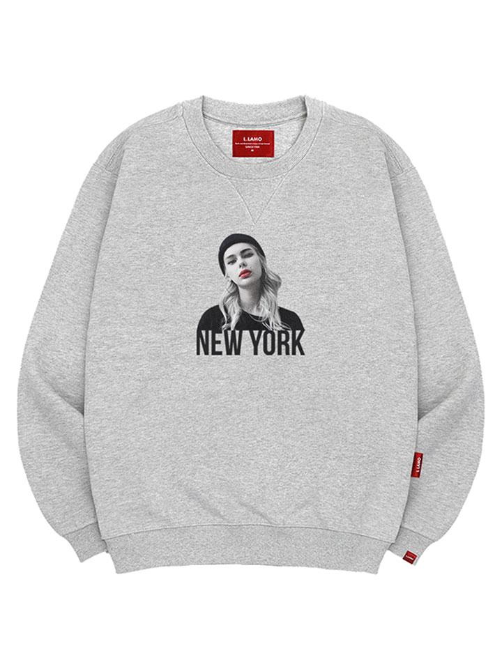 Ellamo New York Girl Sweatshirt Unisex Plus Size S~4Xl (Type A)