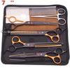 7,5'' Professionelle Tierpflege Schere Haarschneide Fischgräten Ausdünnungs Kamm Hämostaten Pinzette Japan 440C Set Für Hund Katze Z3088