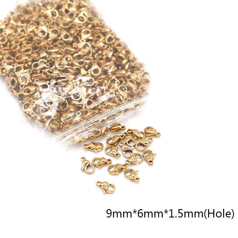 Semitree 25 Stück 9 mm kleine Karabinerhaken aus Edelstahl, Armbandverbinder für Schmuckherstellung, Bastelzubehör