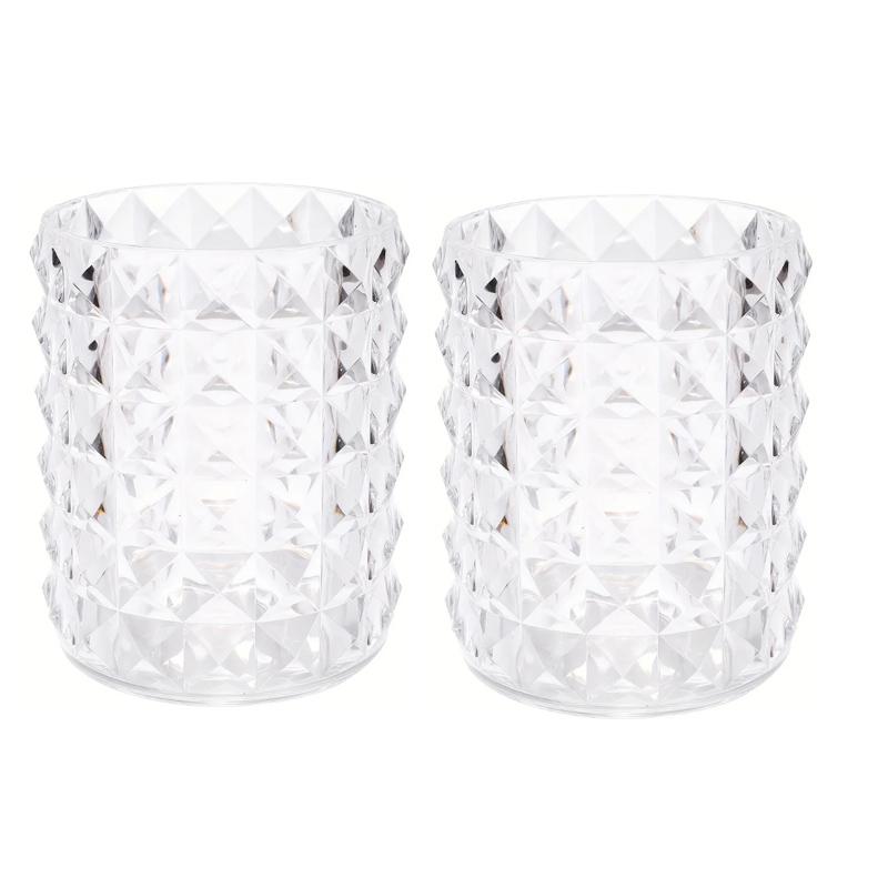 1PCS Acrylic Makeup Brush Holder Organizer Clear Crystal Vanity Decor Personalized Comb Brushes Pen Storage Box Container