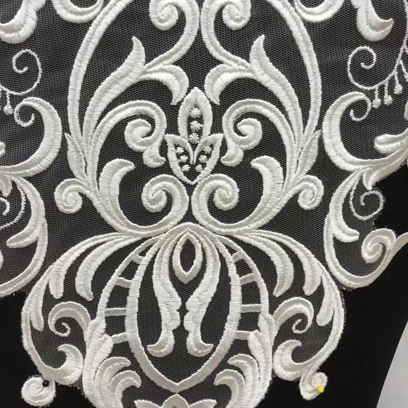1Pce European Style Embroidered Lace Flower Patches DIY High-End Wedding Veil Sewing Accessories