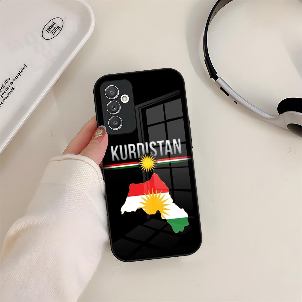 Kurdistan Flag COOL Logo Phone Case Glass For Samsung S24 S26 S23 S20 S25 S21 S22 Ultra Fe Plus A05 A06 A16 A26 A36 A56 Coque
