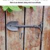 Double Hook Iron Shovel and Rake Decorative Hanging for Courtyard and Home