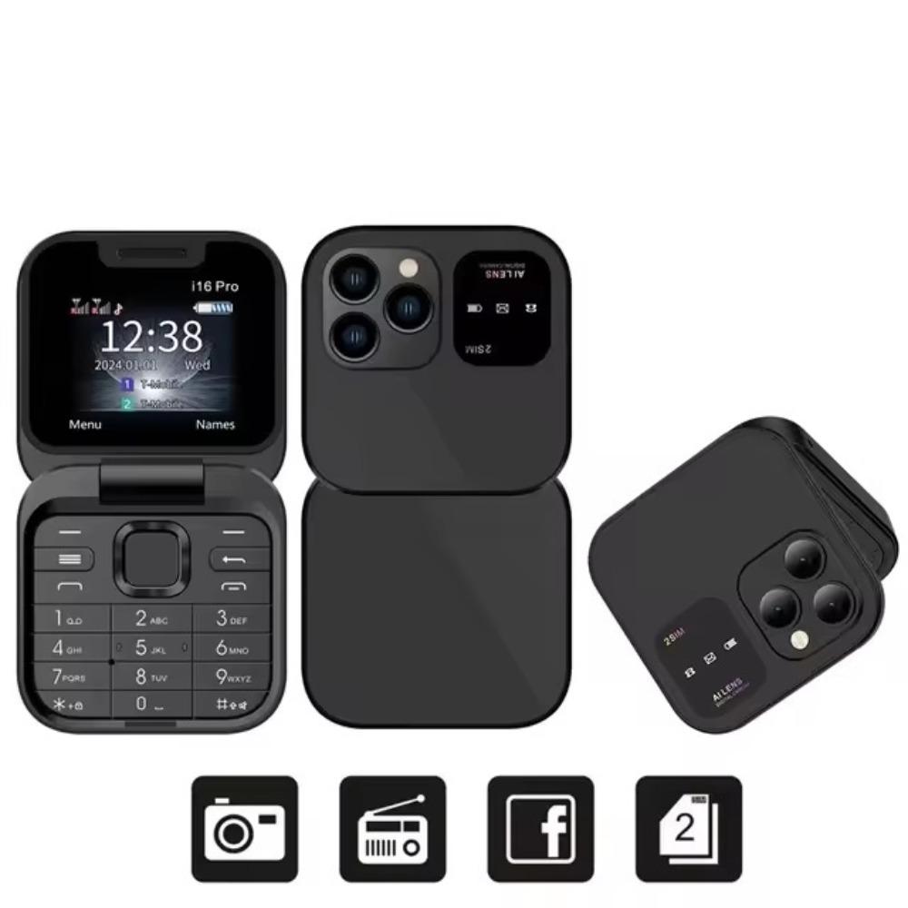 I16pro Flip Mini Mobile Phone F15 Button Elderly Machine Dual Card 2G Multi-language