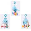 Baby Pull String Activity Plush Toy with Teether Rattle & Squeaker Crib Stroller Mobile Toys Fine Motor Skills Development Toys with Rich Accessories