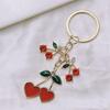 Fashion Fruit Heart Keyring Alloy Bag Charm Pendant Keychain Accessories for Ladies Purses Decoration Key Holder