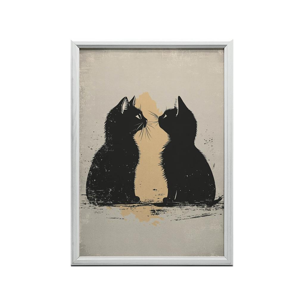 Love In Cat Style Love In Cat Style, 40X50 Cm, Unframed, Matte Paper 230 Gsm
