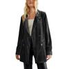 Damenmode Casual Gold Samt Knopf Tasche Jacke V-Ausschnitt Anzug Jacke