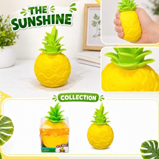 Fake Pineapple Toy Stress Relief Toy Realistic Squeeze Fidget Slow Rebound Fruit Sensory for Anxiety Reduction Shaped