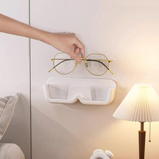 Glasses Storage Box Wall-Mounted No Drilling Design Space Saving Glasses Organizer for Myopia Glasses Sunglasses
