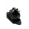IEC C14 3 Pin Screw Mount Male Power Socket Universal Compatible 10A 250V for Home Electronic DIY Projects