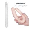 Dildo lung realist cu capete duble Jucărie sexuală penis flexibilă pentru femei bărbați