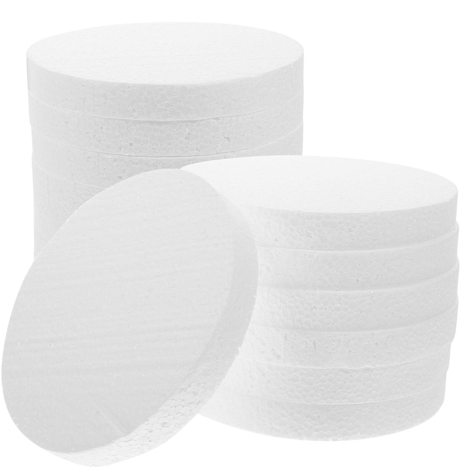 

16 шт. Белый пенопластовый диск, принадлежности для творчества, поднос для торта своими руками, круглая модель, трафареты для детей, цветочные пузырьковые изделия для восстановления формы белый