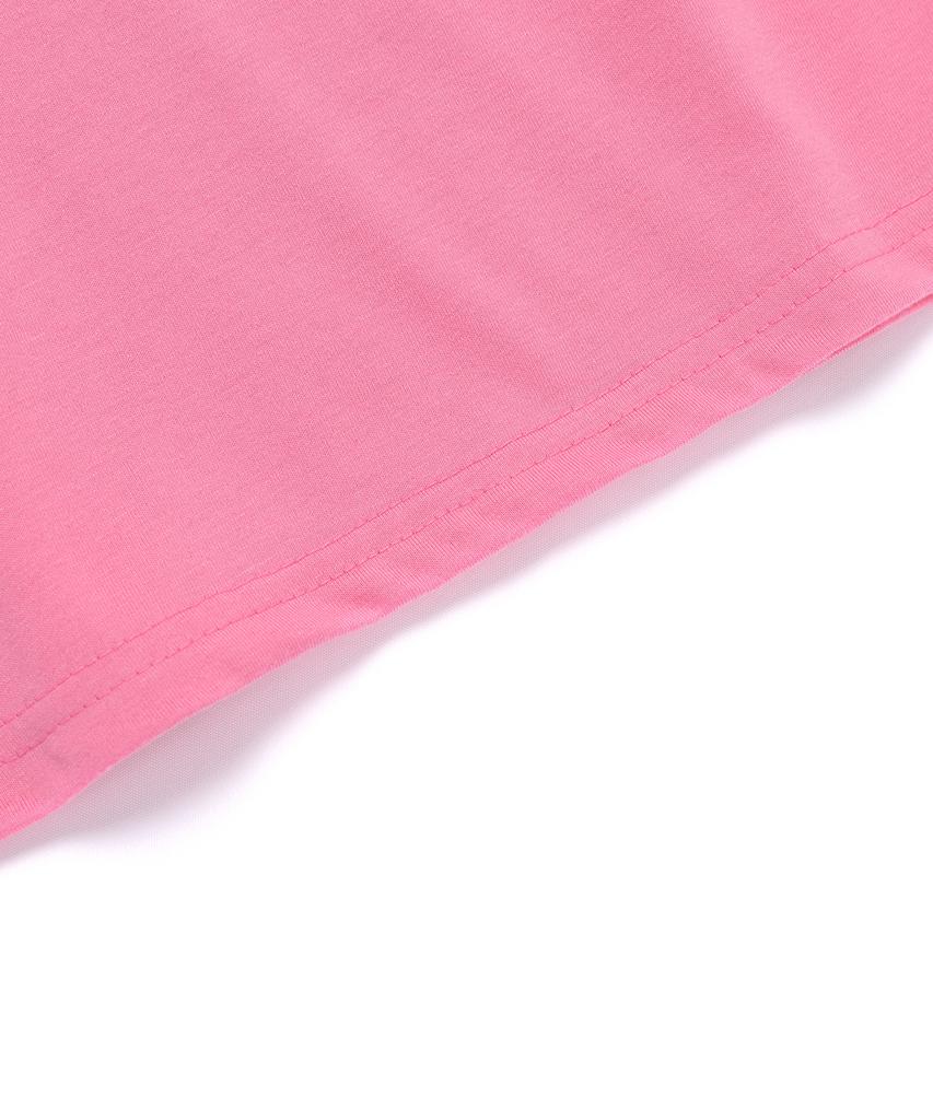 Beullaengkiteu Basic Soft Solid Crew Neck T-Shirt (Pink)