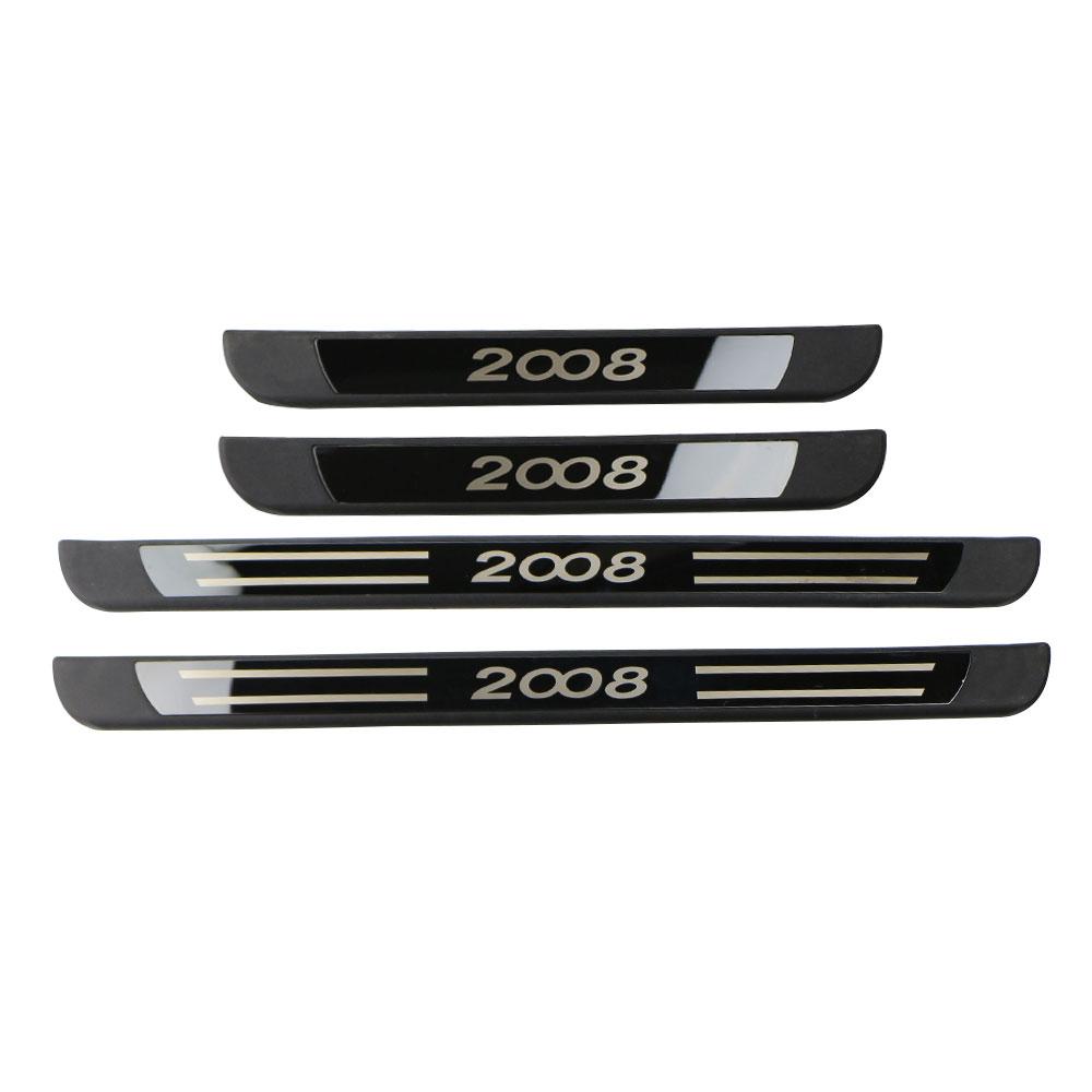 For Peugeot 2008 E2008 2014 - 2025 Door Sill Door Scuff Plate Cover Sticker Anti Scratch Guard Pedal Trim Protector Accessories