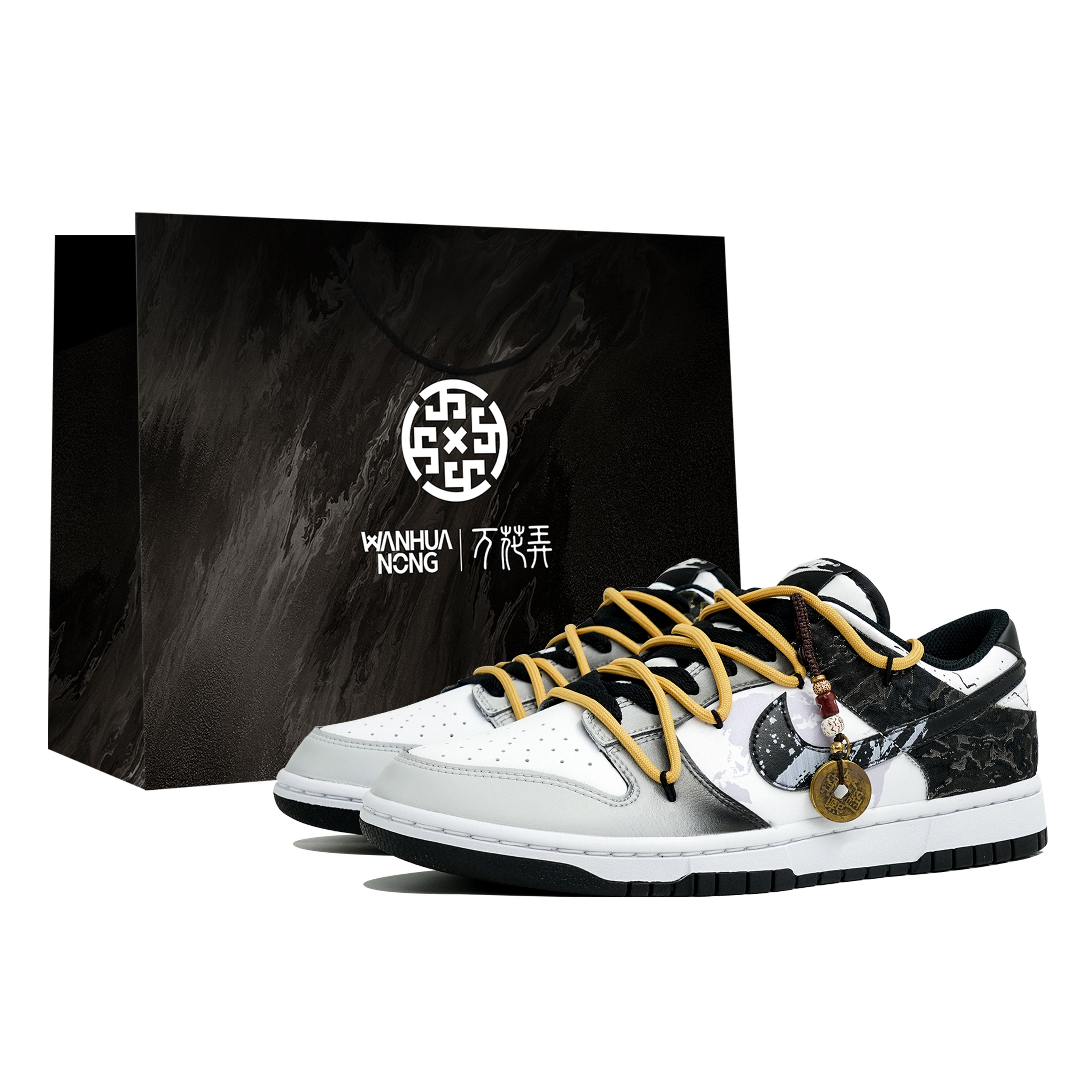 

Nike Dunk Kaleidoscope Trail, Track, Shopping Bag Abrasion Resistant Low top Skateboard Shoes Men s Black White Gray DD1391-100(Team113-S-BOX) 45