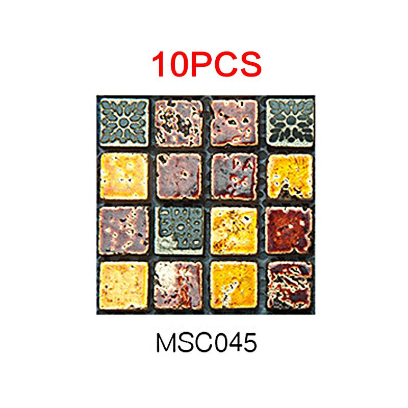 10pcs Wall Decal Wall Sticker Self Adhesive Mosaic Tile Backsplash DIY Bathroom Home Decor