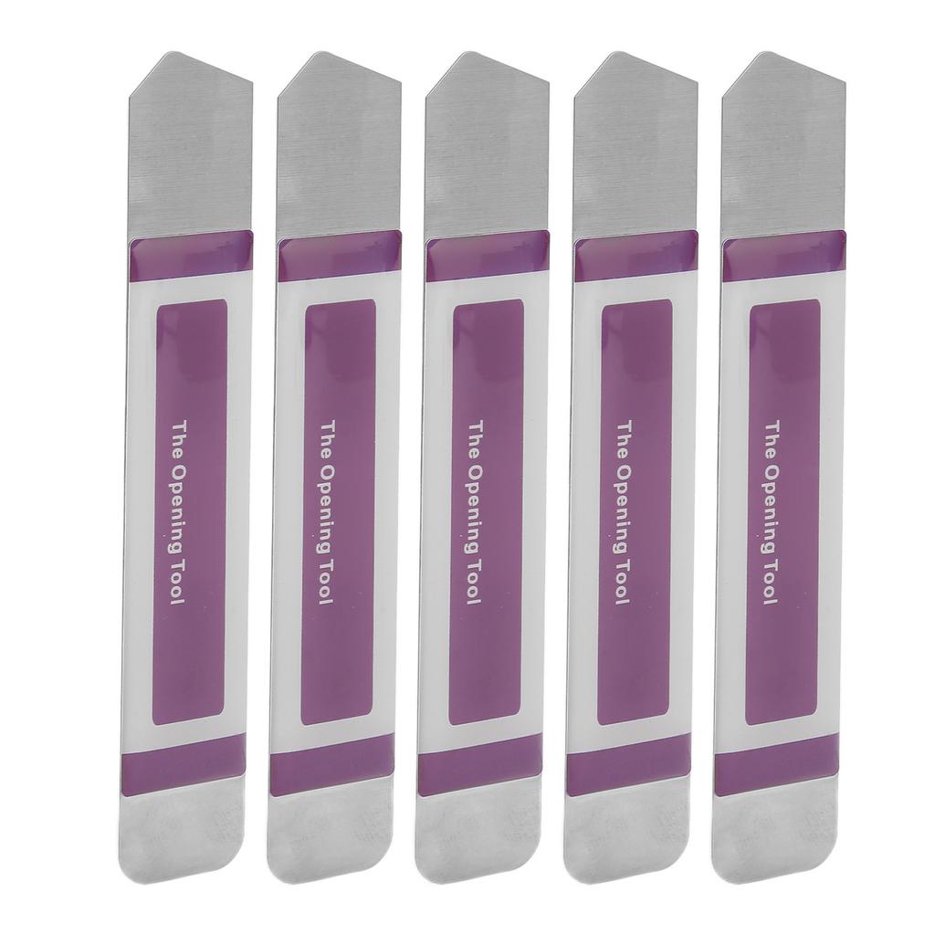 5Pcs Professional Opening Pry Tools Ultrathin Metal Spudger Tool with Rubber Handle for Electronics Phone