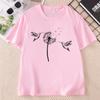 Cute Dandelion Hummingbird TShirt Unisex Ladies Nature Lovers Tee Casual Cotton Short Sleeve Animal Lover Tshirts Clothes