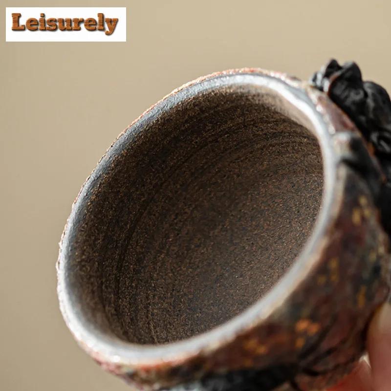 120 ml handgefertigte Teetasse aus Keramik mit Drachenmuster, Rock Mine Master Cup, Goldspitze, persönliche Teetasse, Jianzhan-Trinkgeschirr, Geschenkbox