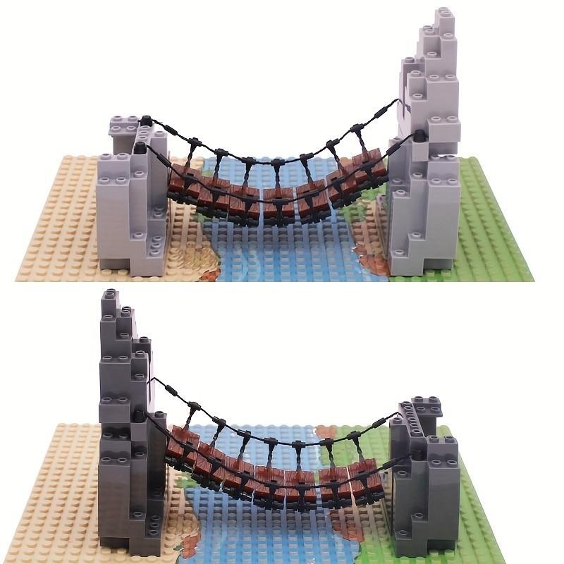 Drawbridge Set Mountain Bridge Stone Classic MOC Bricks Accessories Constructor Building Blocks Parts 6083 23996 63141
