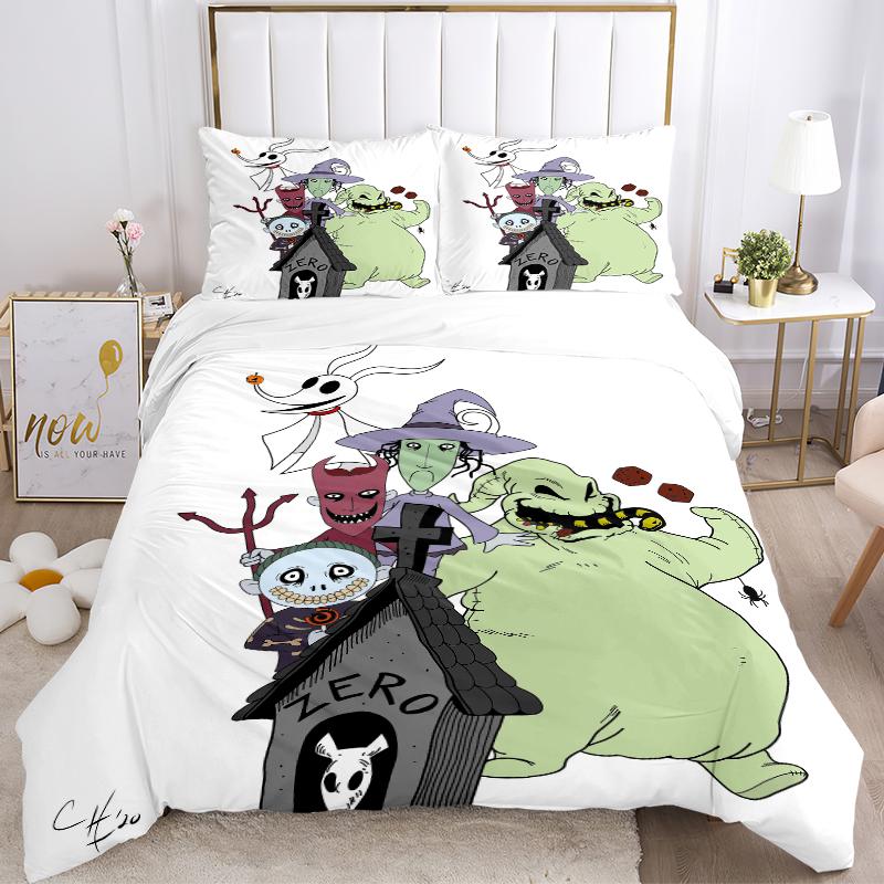 3Pcs Halloween Monster Bedding Sets For All Sizes New 3D Printed Bed Cover Comforter Duvet Cover Pillowcase Bedroom Decoration