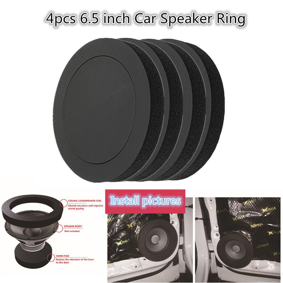 4Pcs 6.5  Car Speaker Ring Bass Door Trim Audio Speakers Sound ulation Ring