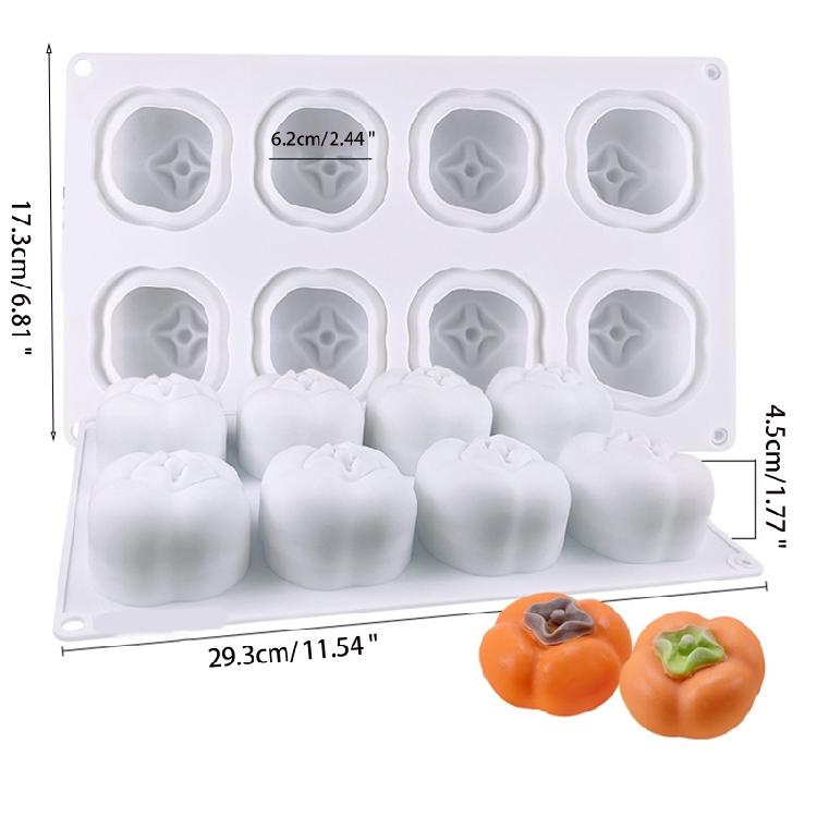 Silicone Mold 3D Persimmon Household Press Baking Utensil Bakeware Decoration