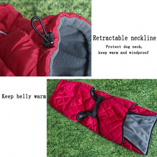 Dog Outdoor Jacket Waterproof Reflective Pet Coat Vest Winter Warm Cotton Dogs Clothing for Large Middle Dogs Labrador 5