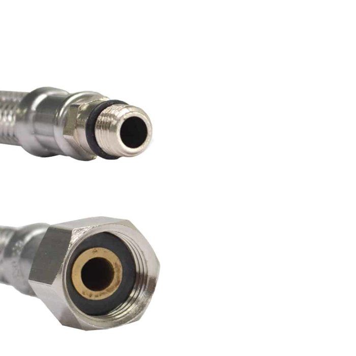 Flexible Inox Sanitaire DN8 M10 3/8" 1000mm DVGW Eau Potable