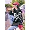 Qiu Shui Yi Ren Women's Casual Striped Hooded Cardigan