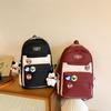 Neuer Stil Große Kapazität Schultasche Koreanisch Ins Mittelschule Rucksack Mehrere Fächer Leicht Mittel