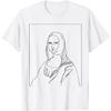 Mona Lisa Line Art Gift Leonardo Da Vinci Line Art T-Shirt